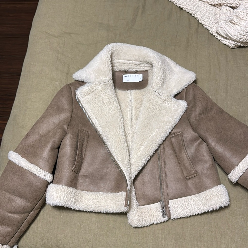 ASOS cropped aviator jacket